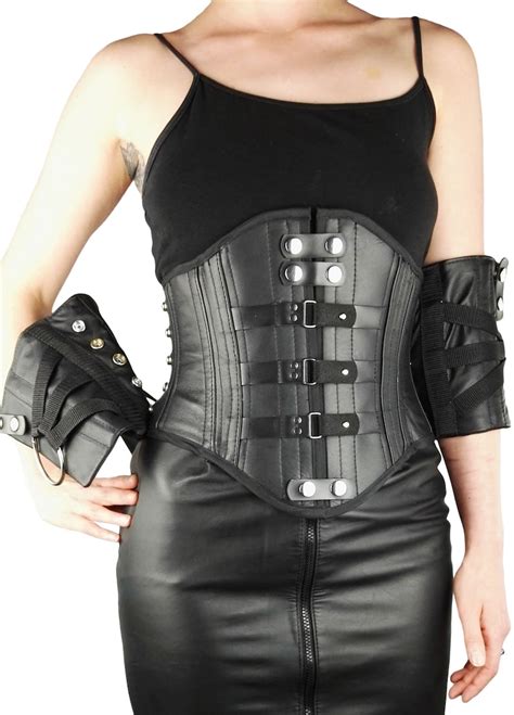 Faux Leather Bondage Garter Belt Harness Lingerie, Thigh High Harness, Restraint Handcuffs, BDSM Gear For Women, Fetish Clothing For Women (484) $ 47.50